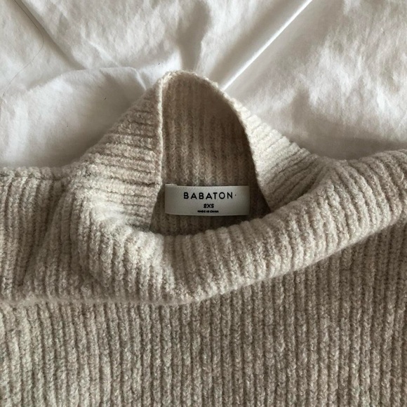 babaton mock neck sleeveless knit sweater - Picture 3 of 4